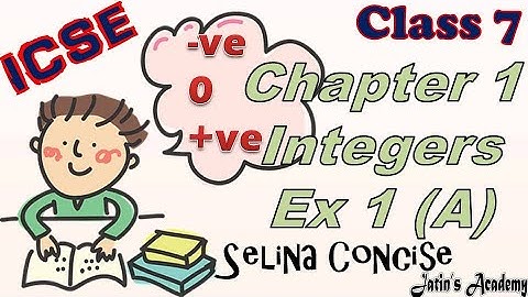 Chapter 1 Integers Exercise 1 A class 7th ICSE Maths selina concise @jatinacademy