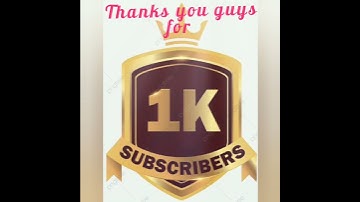 Thanks you guys for 1K subscribers ❤️