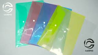 CAMPIO Premium A4 FS Envelope Document Holder | Multicoloured File Folder Storage Case