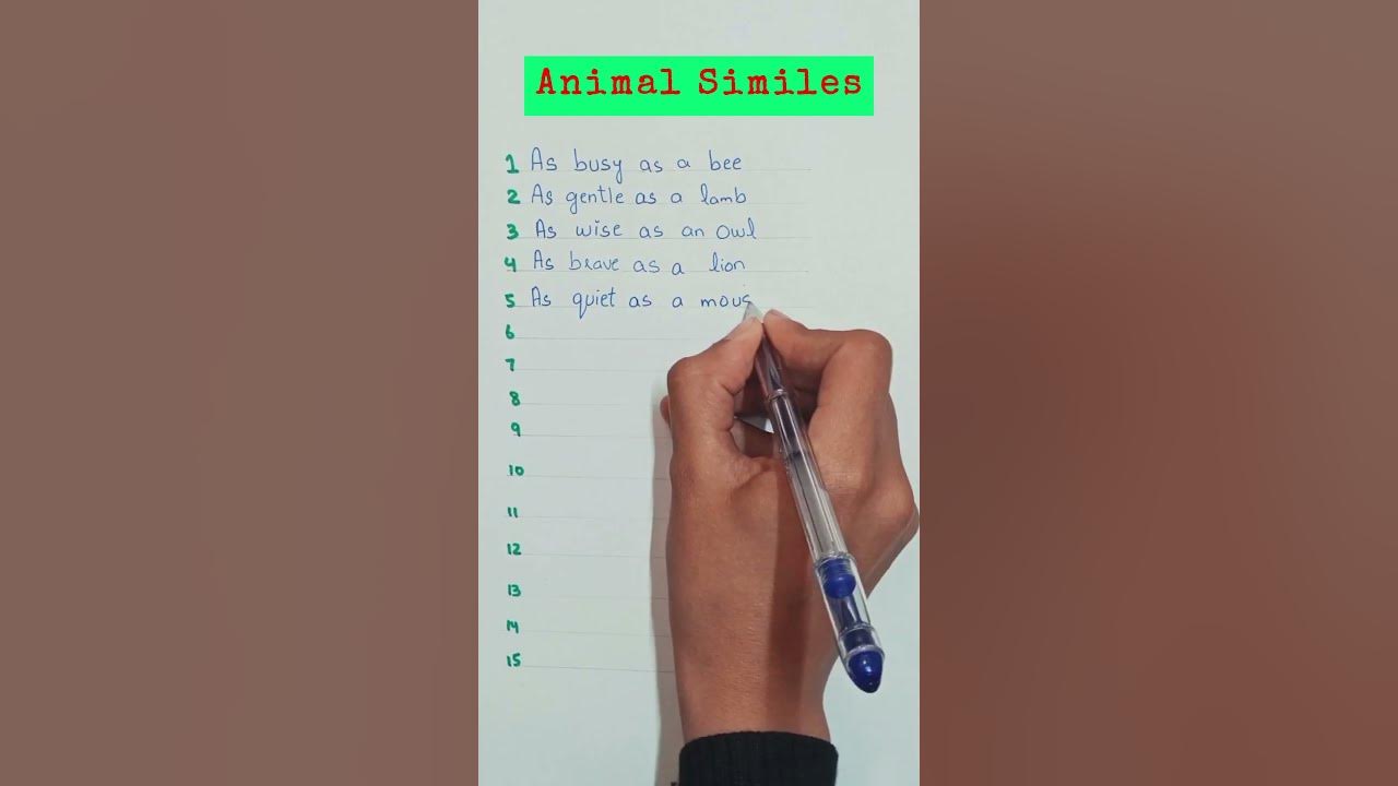 Animal Similes 🦓🐘