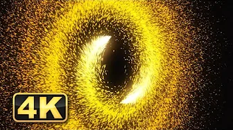 Golden Particle Vortex Portal | 4K Relaxing Meditation Deep Healing Music | Cosmic Energy Flow