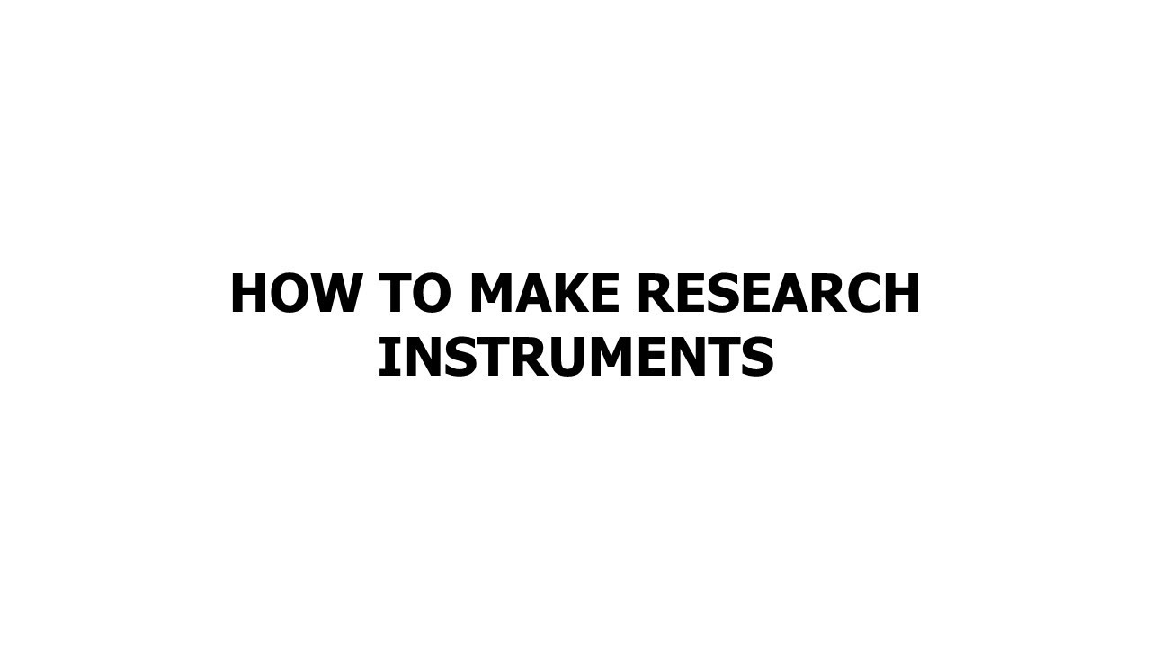 Steps in Making Research Instruments || Simplified Steps #research # ...