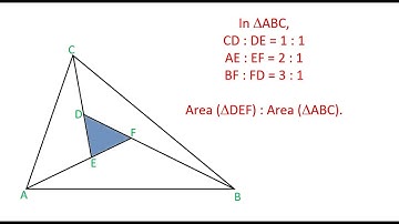 Three sides are drawn from the vertices of triangle generating a small triangle in the middle of it