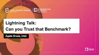 Lightning Talk: Can you Trust that Benchmark? - Agata Gruza, Intel screenshot 5