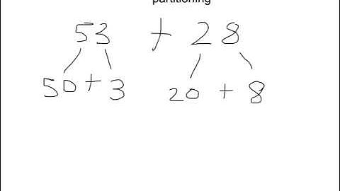 Year 2 addition using partitioning