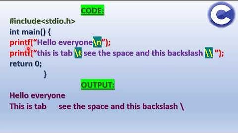 (9) Escape Sequence Characters in C | C Programming Language |