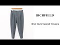 RICHFIELD * Wool 2tuck Tapered Trousers * Grey
