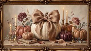 Autumn Frame TV 🍂 Vintage Pumpkins & Hydrangeas | Cozy Fall Art with Relaxing Music screenshot 4