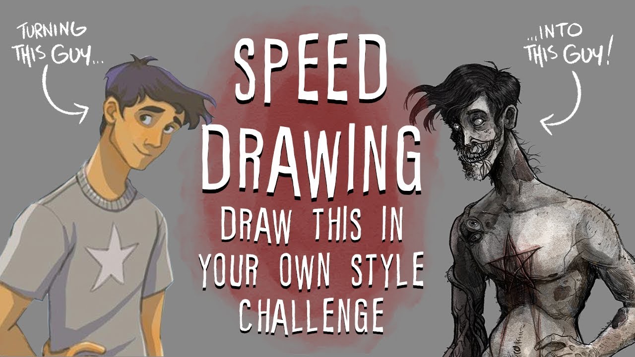 Speed Drawing Draw This In Your Own Style Challenge Youtube