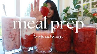 【Cook with me】Strawberry Season 🍓 Korean Strawberry Milk,  Strawberry Lemonade | Tiffycooks Vlog