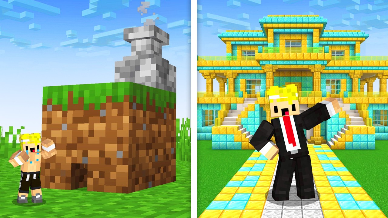 Pasé de CASA NOOB a CASA MULTIMILLONARIA en Minecraft