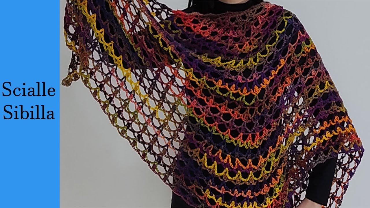 Tutorial Scialle a uncinetto Sibilla