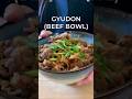 🍚 Gyudon (beef bowl) #shorts #cooking #japanesefood #beef #easyrecipe #asmrfood #gyudon #food