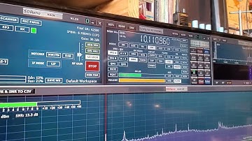 READING CW ON WATERFALL. HAM RADIO SDR PLAY 40 INCH TV 📺 👌 😀 🤣