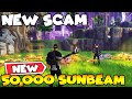 Dropping 50,000 Sunbeam in Front of Raging Scammer! 😱 (Scammer Gets Scammed) Fortnite Save The World