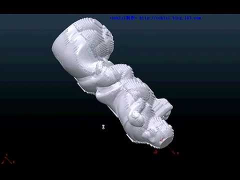 (Delcam- PowerMill )4 Axis 3D graphic Machining Simulation ...