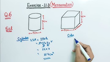 Exercise 11.3 Q6 Mensuration Class 8 | Ncert Maths 8th ex 11.3 Q6 | Ex 11.3 Q6 class 8 Mensuration