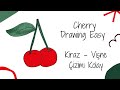 Cherry Drawing Easy - Kiraz - Vişne Çizimi Kolay - Nasıl Çizilir