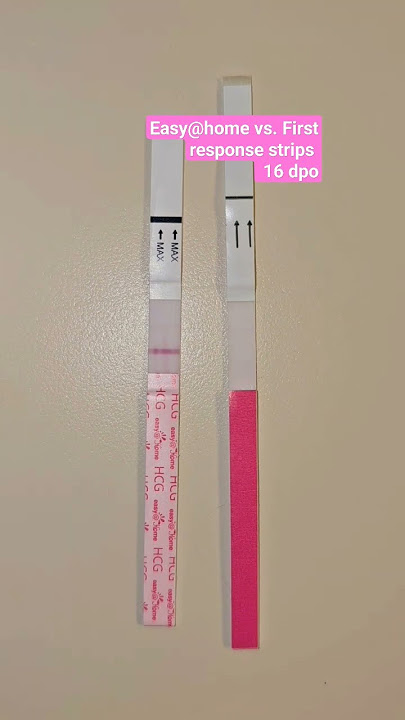 16 dpo first response vs. easy@home #baby #pregnancy #pregnant #pregnancytest #livepregnancytest