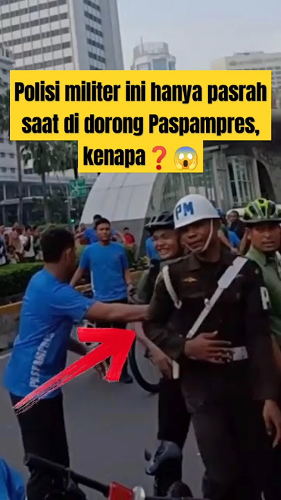 momen Polisi Militer di dorong oleh Paspampres ‼️😱 #shorts #tni #jokowi