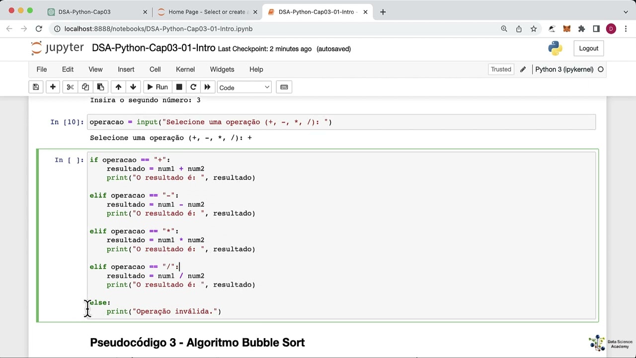 Convertendo o Pseudocódigo 2 em Programação Python - Parte 2/3 - YouTube