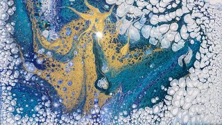 TLPs in a Marble Cloud Pearl Pour - Acrylic Pouring - New Technique for Clouds!!