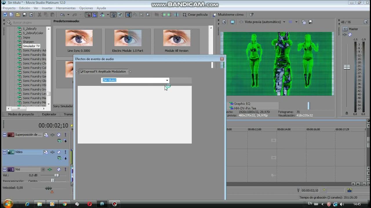 How to make Electric Module 3.0 on Sony Movie Studio Platinum 12.0