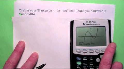 141 1-9-2  TI-84 part 2 - Solving Equations Graphically