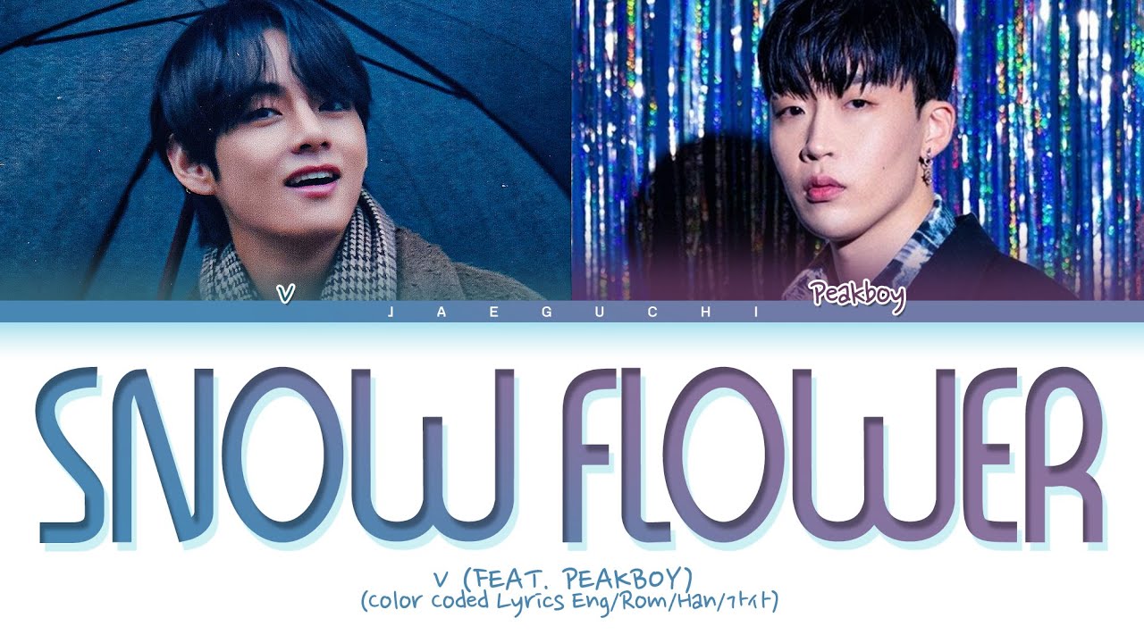 BTS V 'Snow Flower' Lyrics (feat. Peakboy) (방탄소년단 뷔 Snow Flower 가사) (Color Coded Lyrics)