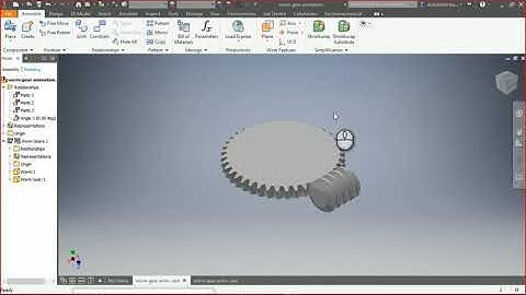 Worm Gear Animation Autodesk Inventor