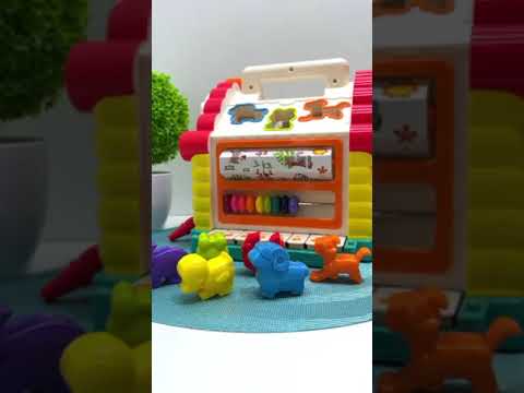 Гра JT 9196 будиночок, розвиваючий, сортер, 2 кольори, муз., світло, бат., кор., 23-23,5-23,5 см., видео 1