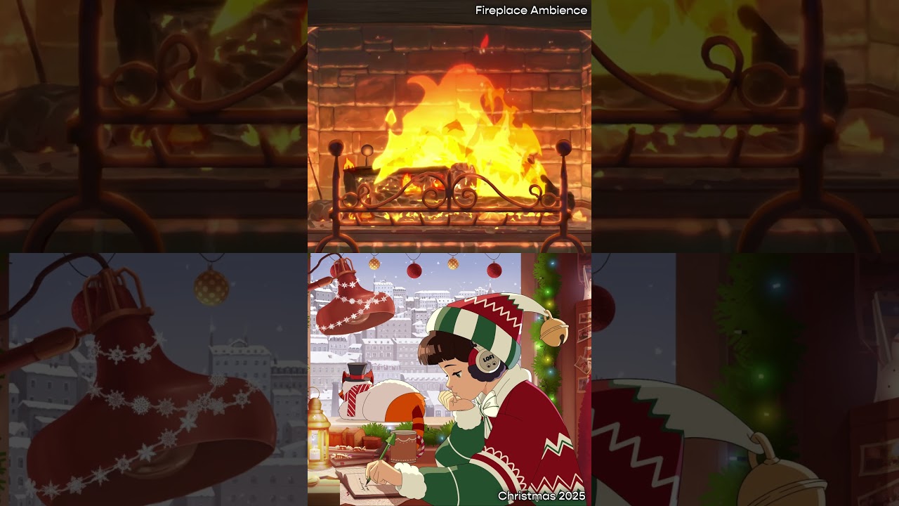 🔥 + 🎷🎄🌆 = 🧡 what’s your favorite fireplace combo? #lofigirl