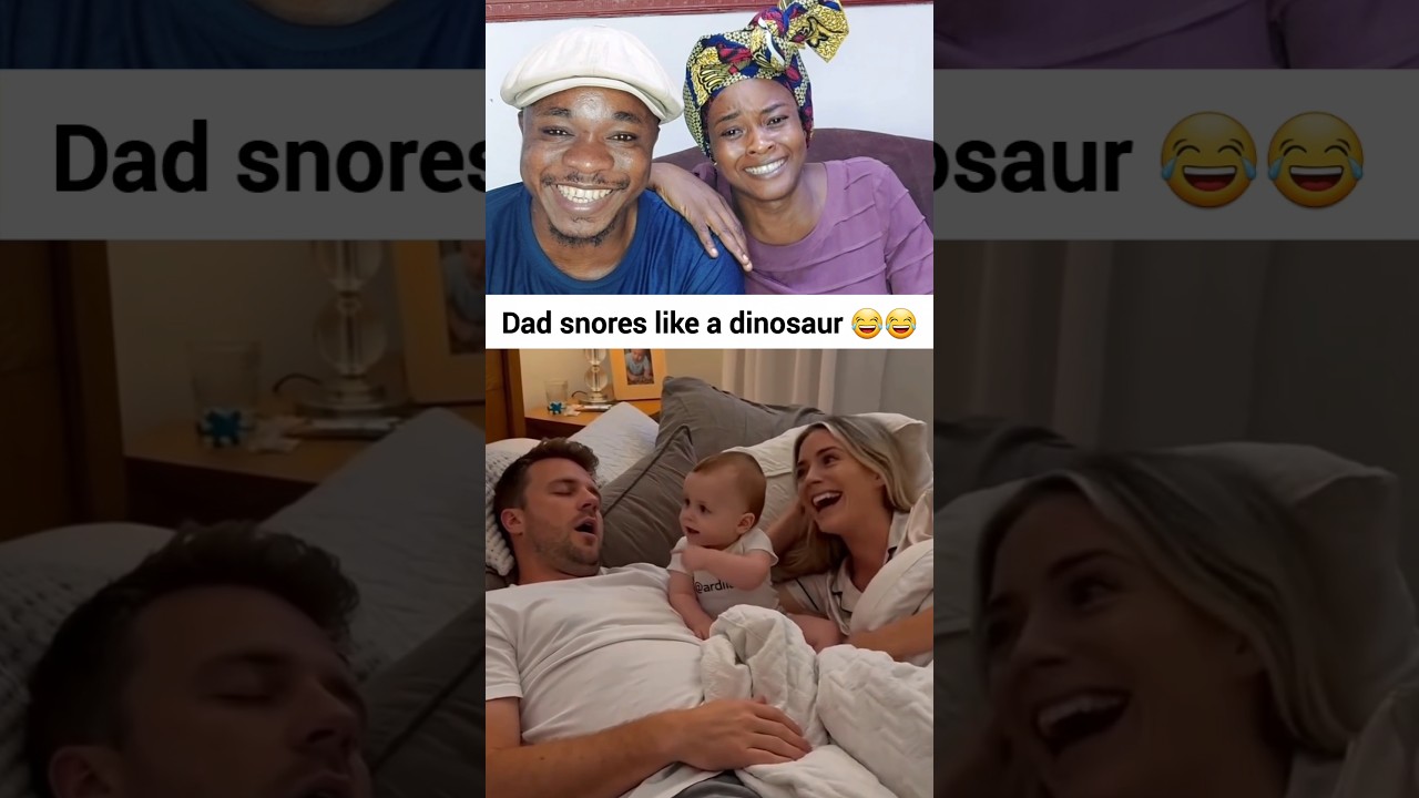 Dad snores like a dinosaur 😂😂😂#ukreels #reelsviral #usareels #funnyreels #funnyvideo