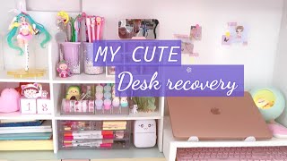 aesthetic desk makeover   unboxing! 🍃🌸 Tonni art and craft / desk organised