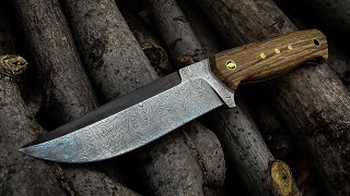 Knife making: Big Damascus Hunter