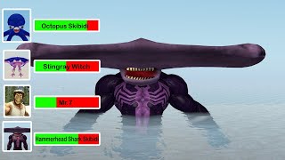 : The Fish 1 - 29 With Healthbars And Boss Fight (Full Edition) | Hammerhead Shark Skibidi(Episode 29)