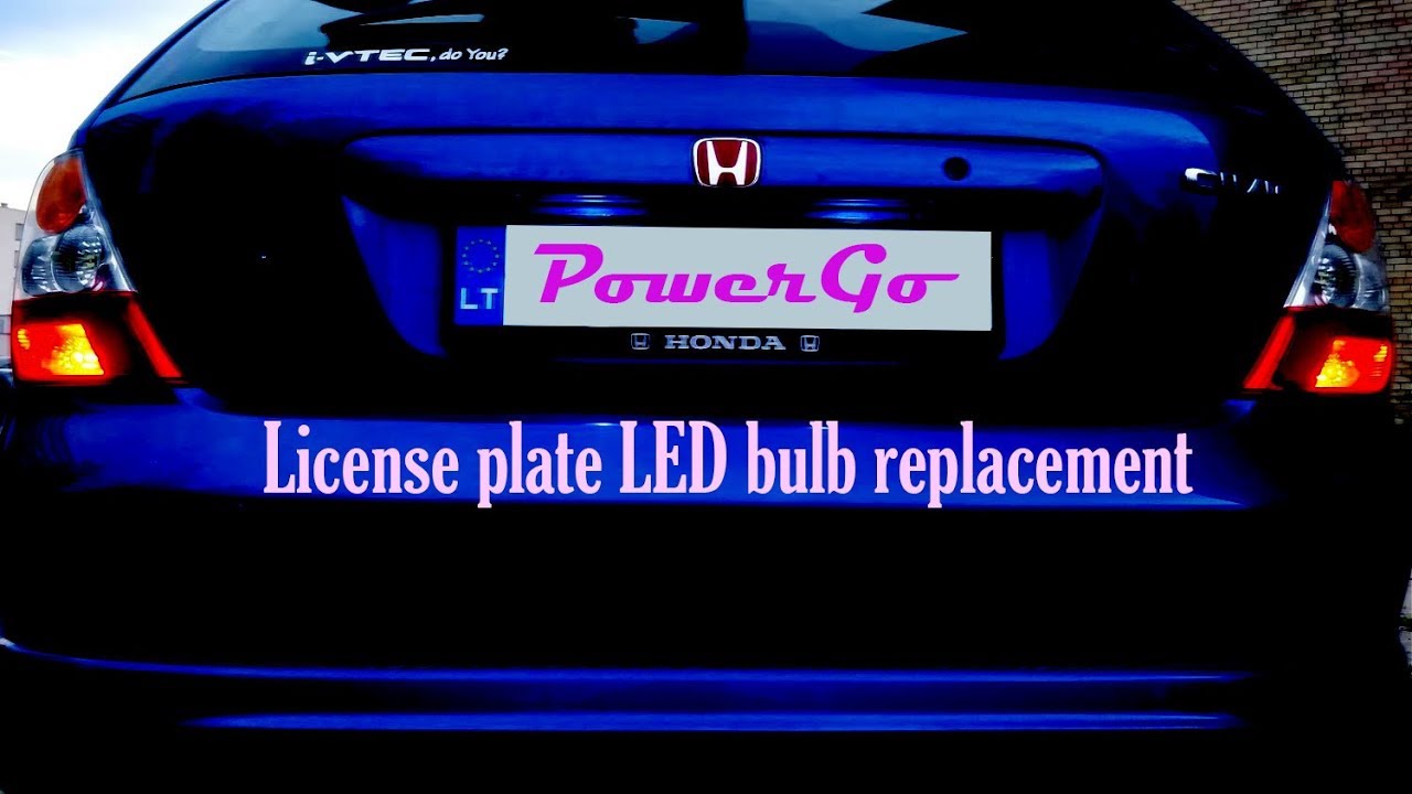 How to replace license plate LED bulbs (01 - 05 Civic Si / TypeR)