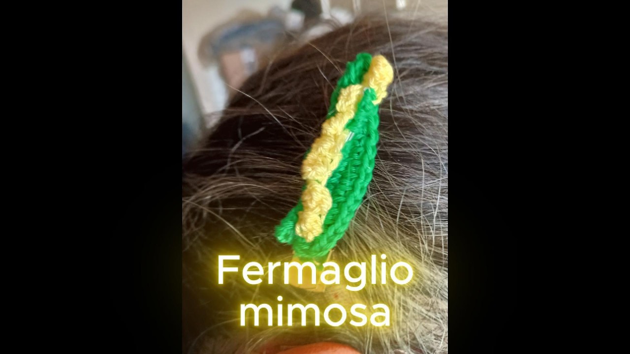 Fermaglio mimosa all’uncinetto 🌼 delicato e primaverile