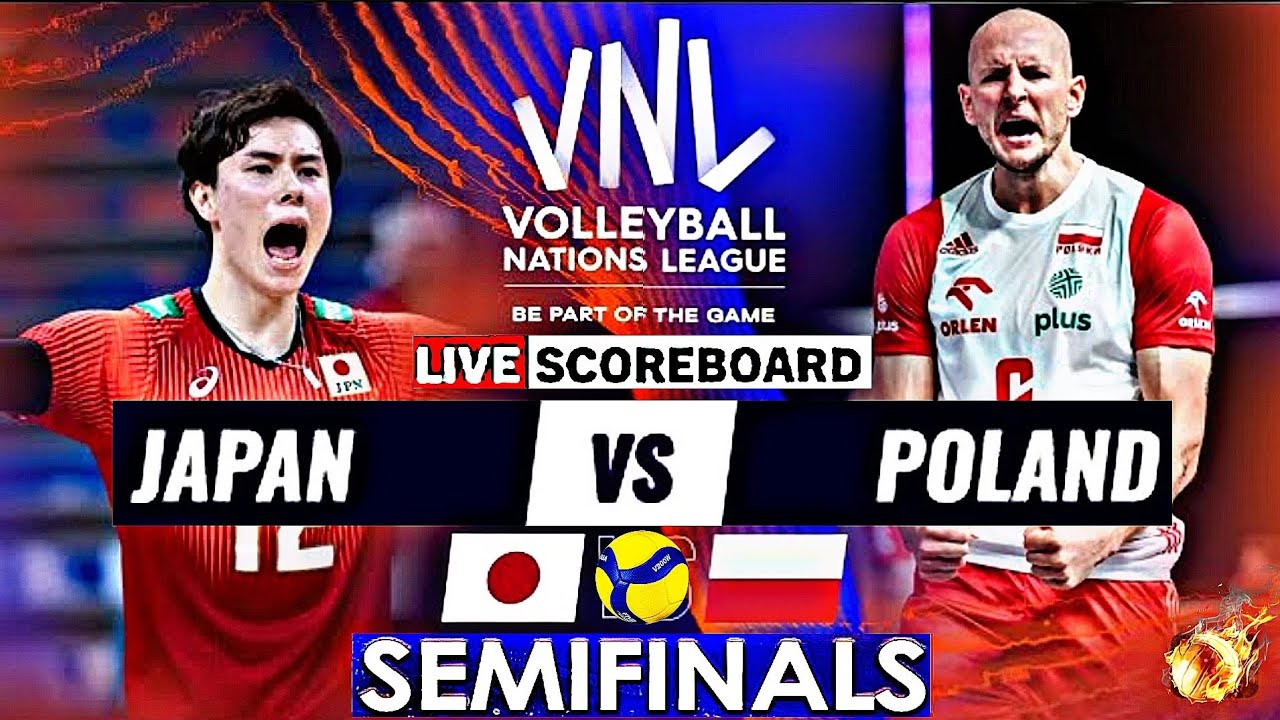 JAPAN vs POLAND Live Score Update Today Match VNL 2023 FIVB MENS VOLLEYBALL NATIONS LEAGUE