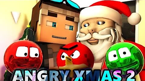 ❄️ANGRY MINECRAFT CHRISTMAS 2! (Angry Birds 3D Animation 13) Santa ❄️