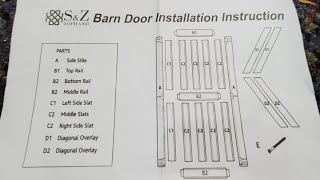 S&Z Tophand barn door assembly ( detailed easy )