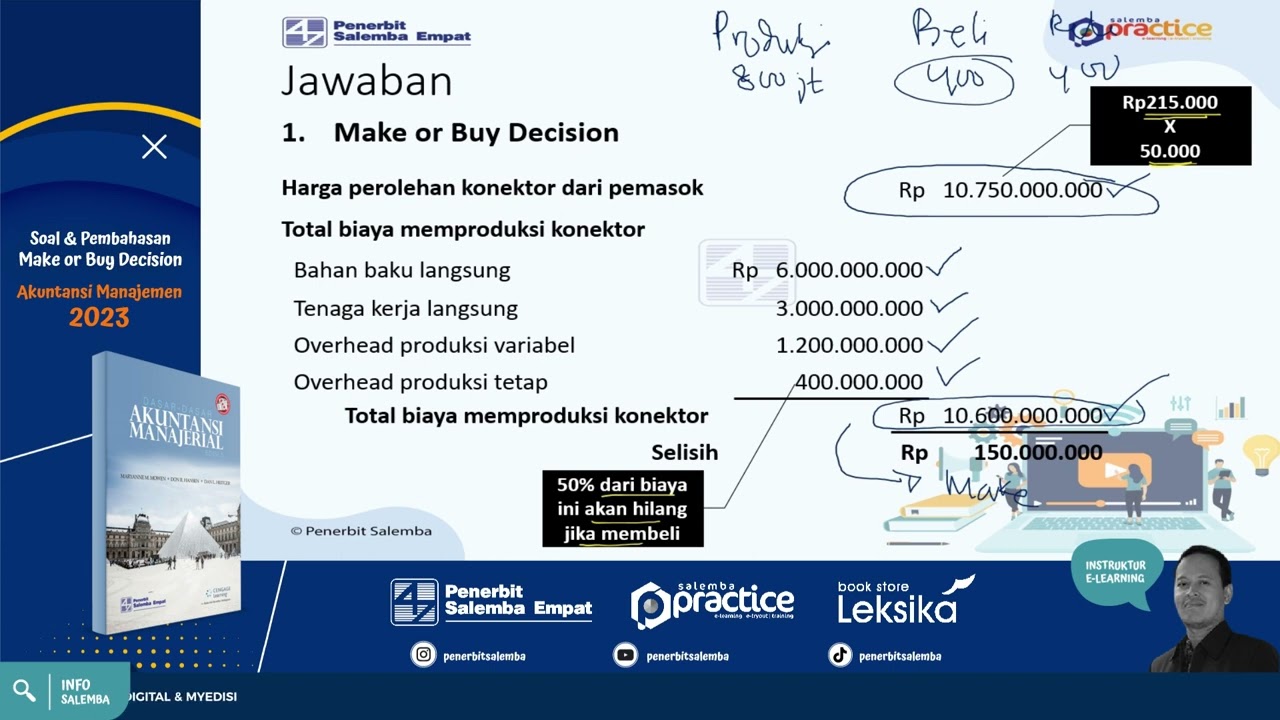 Soal & Pembahasan : Make or Buy Decision (Akuntansi Manajemen)