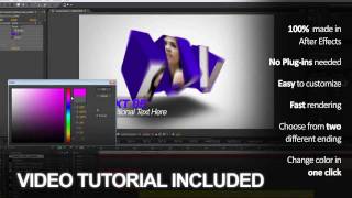 Flipping 3D Boxes V2 - After Effects Template (Change Color with One Click!)