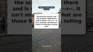 Permission denied on a script that exists: what are the 9 characters in ls telling you | Linux