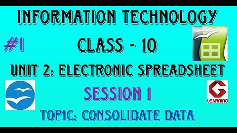 Consolidate data in OpenOffice Calc | Unit 2 Electronic Spreadsheet |Class 10 Information Technology