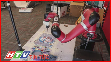 ROBOT KẾT HỢP TRÍ TUỆ NHÂN TẠO VẼ TRANH | HTV TIN TỨC