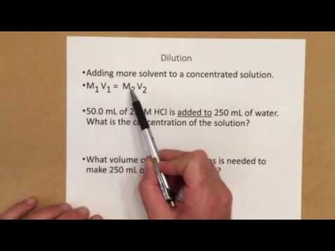 4.5 Concentration of Solutions