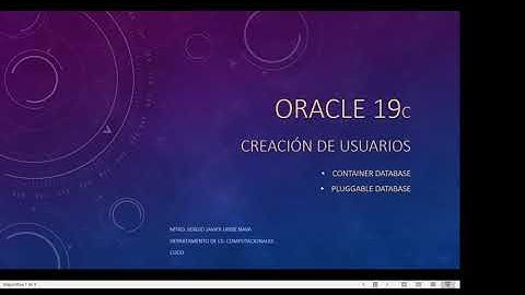 Creación de usuarios en Oracle 19c