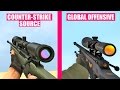 Counter-Strike Global Offensive vs Counter Strike Source - Weapons Comparison