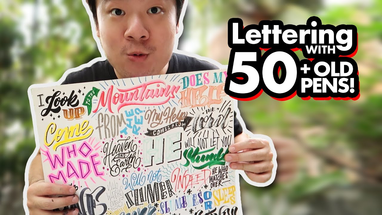 MOST COLORFUL (& Random) LETTERING I'VE EVER MADE - YouTube